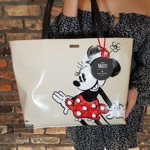 Minnie Mouse Red Black Francis Large canvas tote